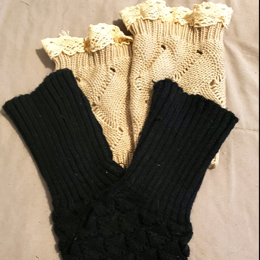 ✈ Two pair boot sock cuffs
